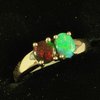 Two Opals One ring