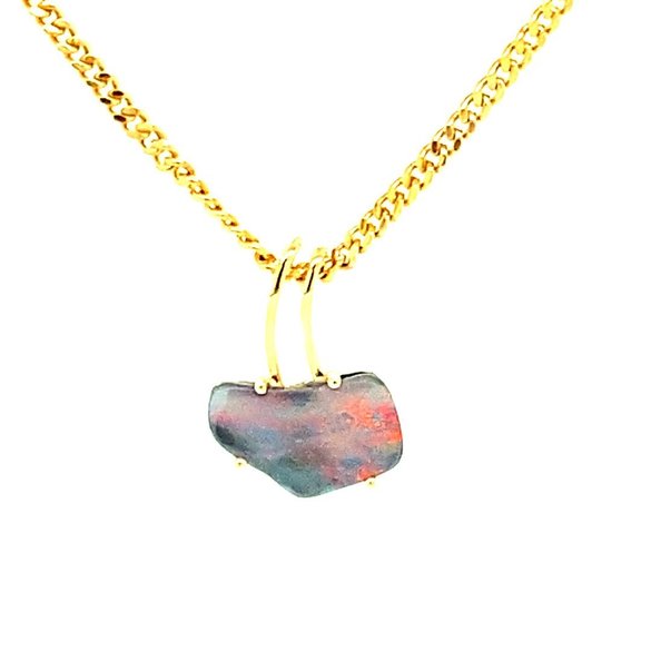 Red-On-Black gold pendant