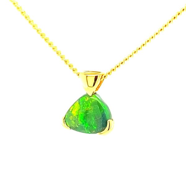 Gem grade green opal pendant