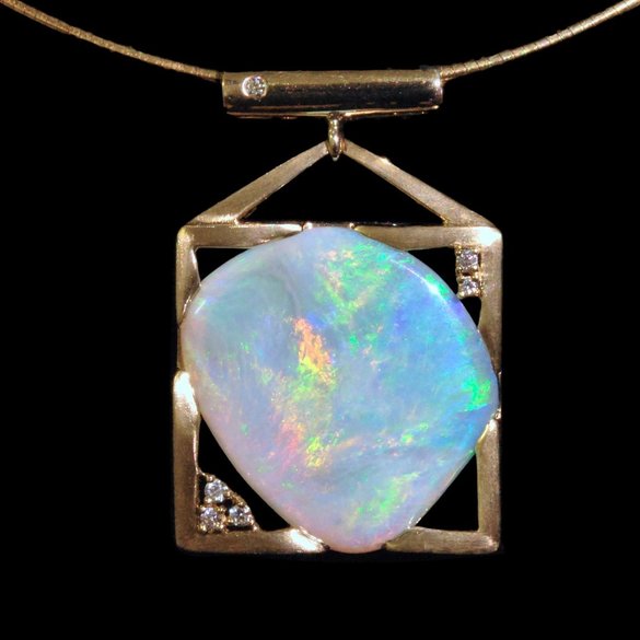 Brushed gold pendant