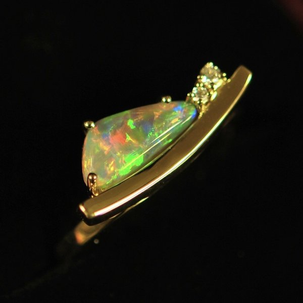 Unusual designer opal ring