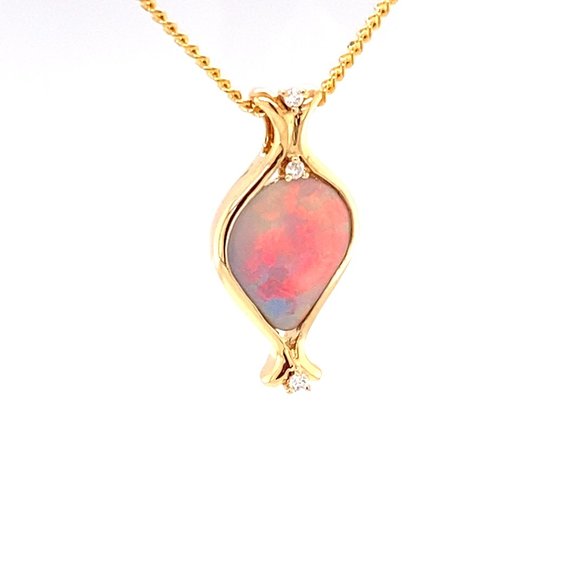 Bright red opal Pendant