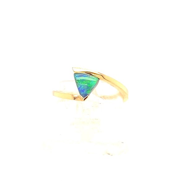 Green triangle ring