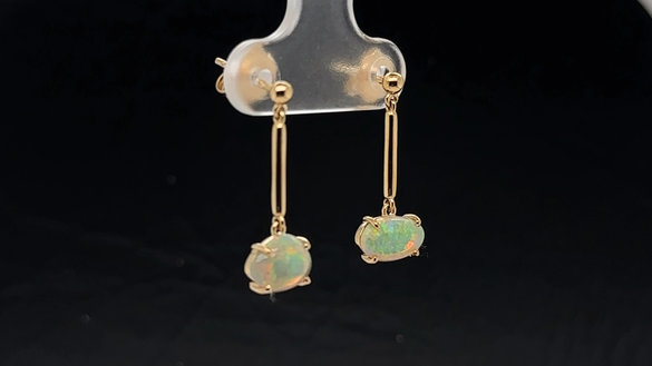 Bright Crystal opal earrings