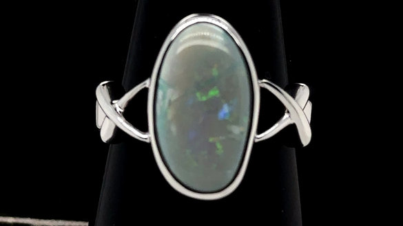 Celtic style large opal ring